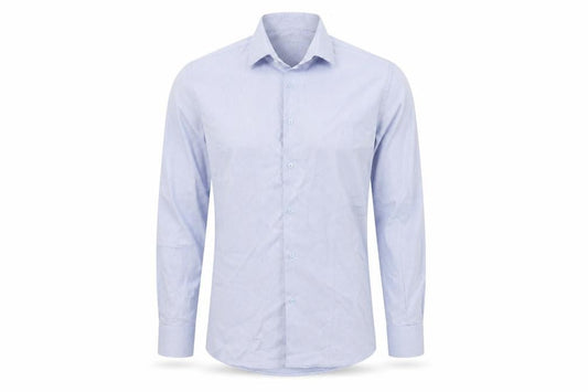 Hod Be Hod Men's Blue Slim Fit Long Sleeve Button-Up Shirt Size M
