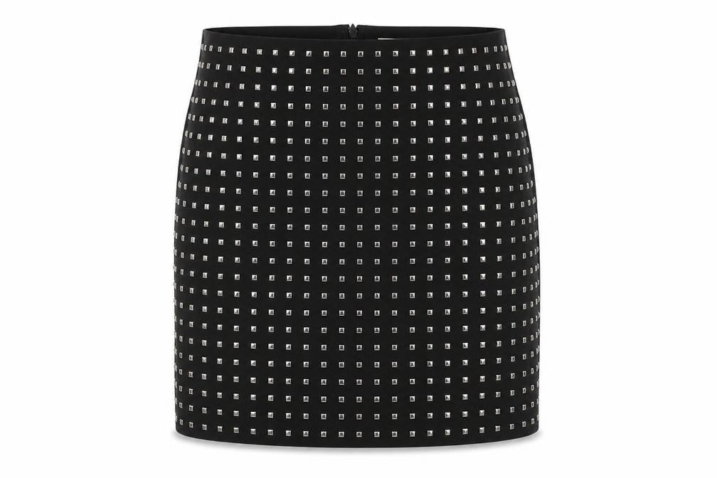 FREE/QUENT Women's Black Studded Pencil Skirt Size L