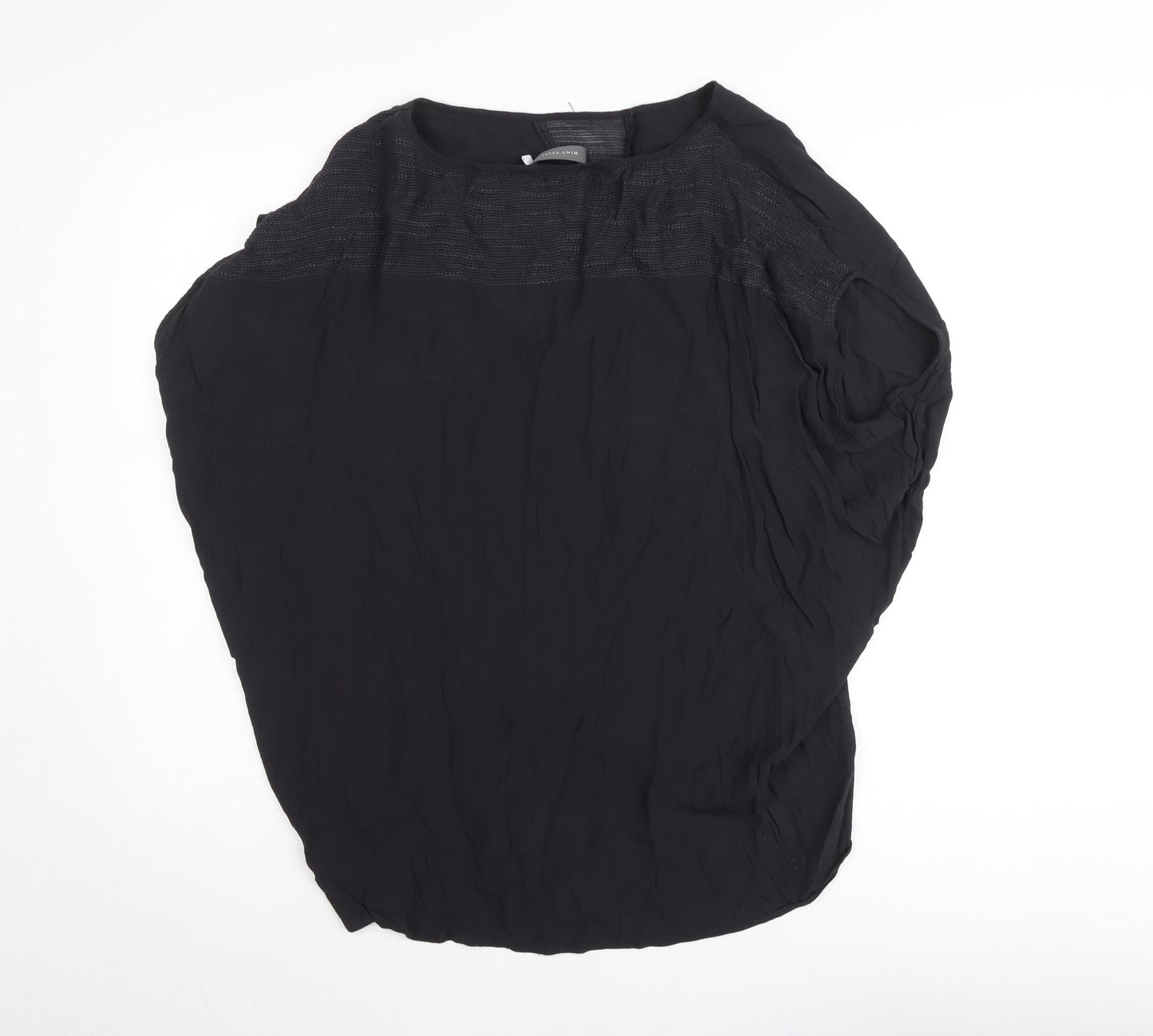 Mint Velvet Women's Black Relaxed Tunic Blouse Size L
