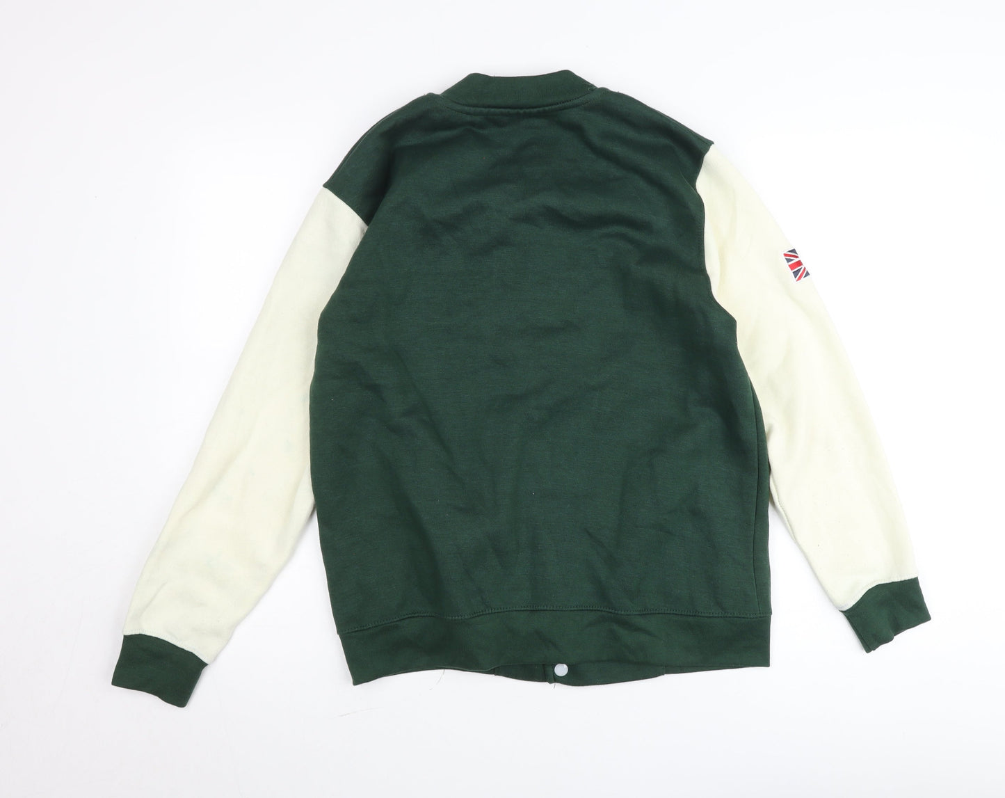 Manchester Souvenirs Men’s Green Varsity Jacket M Casual Lined