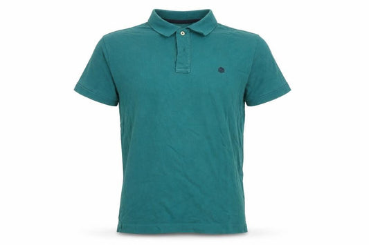 Springfield Men's Green Cotton Polo Shirt L Casual Short Sleeve