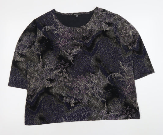 Godske Womens Purple Abstract Tunic Blouse Size 22