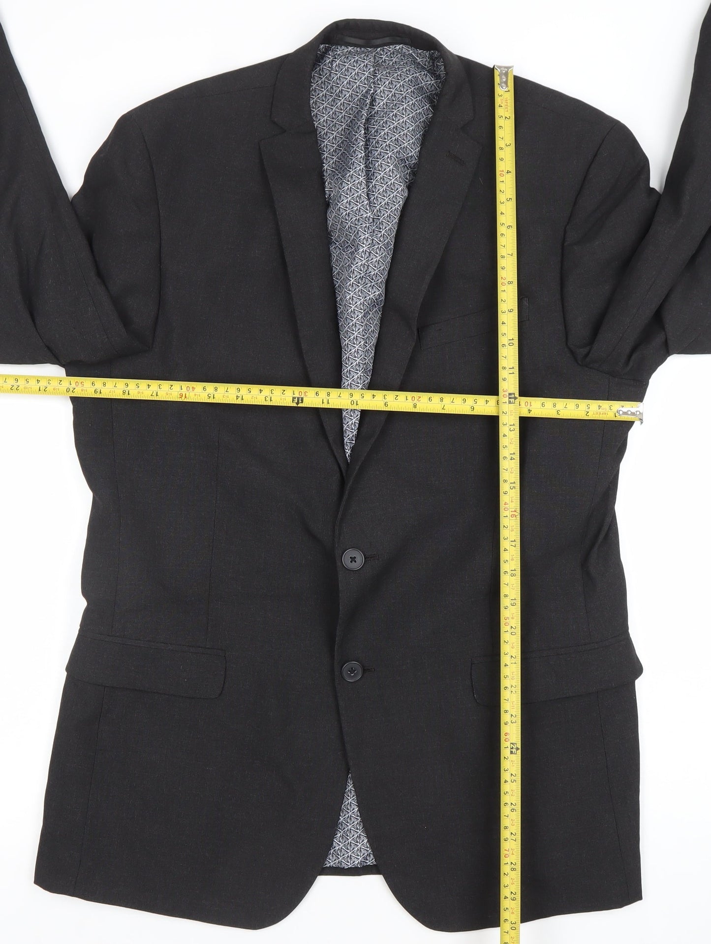 Red Herring Men's Grey 42L Long Fit Blazer Jacket