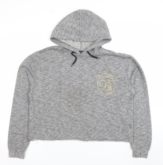 Harry Potter Women's Grey Hooded Pullover Hoodie Size L Hogwarts Platform 9¾