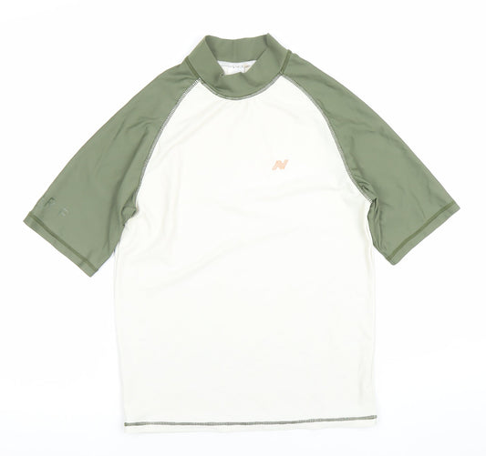 Next Boys Green Short Sleeve Rash Guard T-Shirt 16 Years Quick Dry UV Top