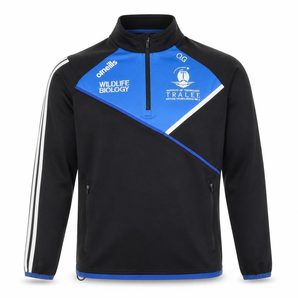 O’Neills Men’s Black Small 1/4 Zip Sports Sweatshirt Tralee Logo