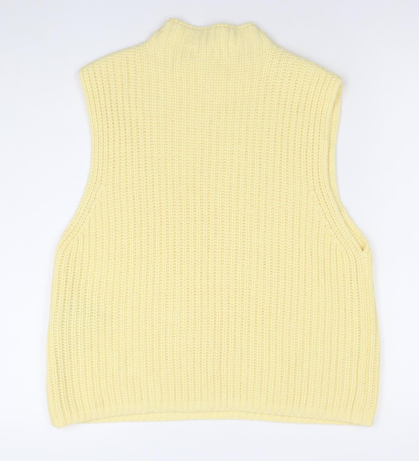 SELECTED FEMME Women's Yellow Knit Sleeveless Vest Jumper M