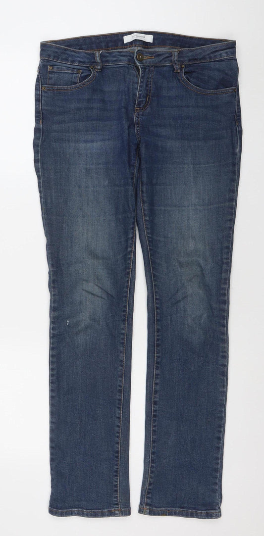 Promod Women's Blue Straight Fit Denim Jeans Size 10