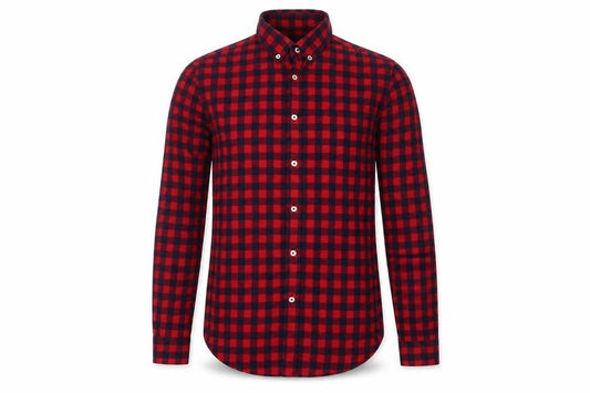 Zara Man Slim Fit Red Check Flannel Button-Down Shirt Men’s S