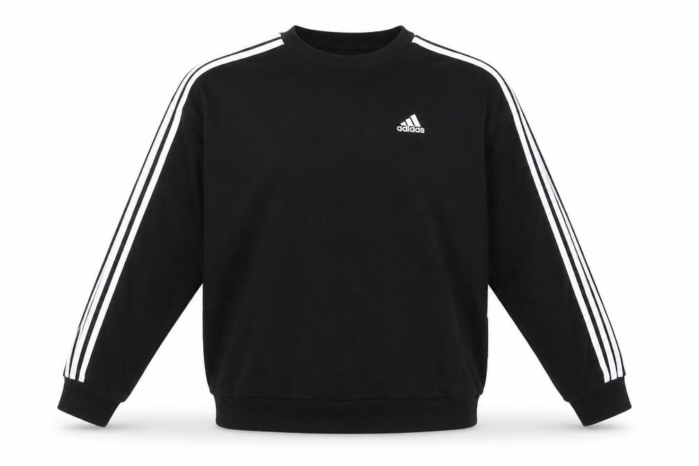 Adidas Women's Black Crew Neck Pullover Sweatshirt Size S 8-10