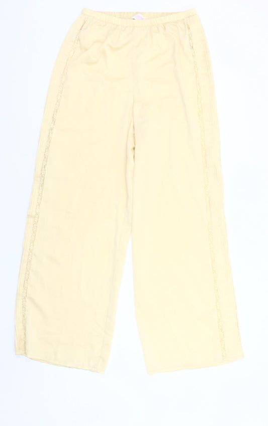Savida Women’s Beige Lace Trim Pyjama Pants Size 8