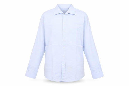 Gentiluomo Men's Blue 42 Regular Fit Long Sleeve Formal Dress Shirt