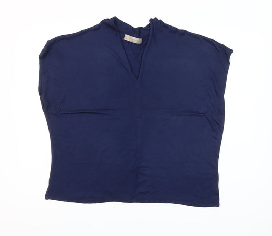 Paul Costelloe Living Studio Women's Blue Viscose Tunic Blouse Size 16