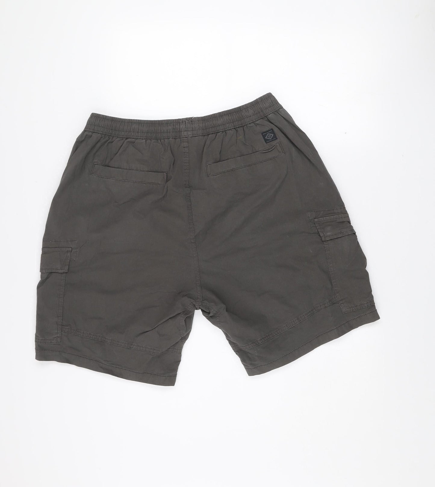 Next Men's Grey Cargo Shorts Regular Fit Size L Cotton Blend