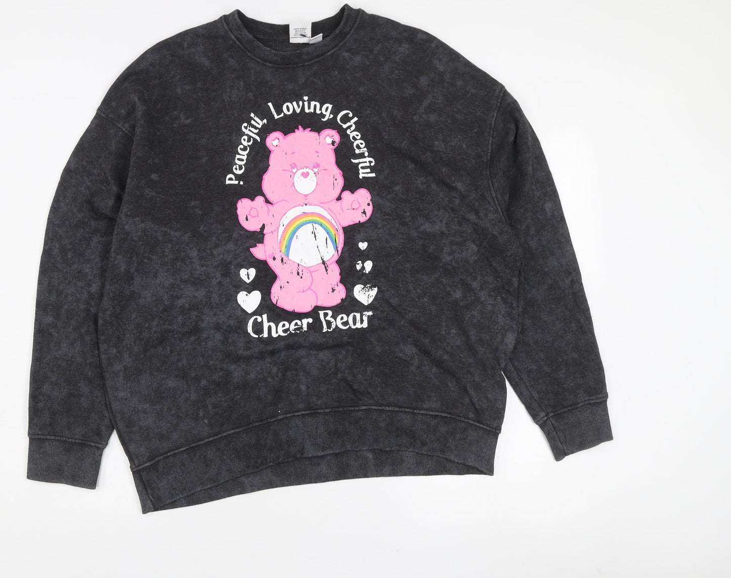 Bioworld Care Bears Women's Grey Graphic Pullover Sweatshirt Size S