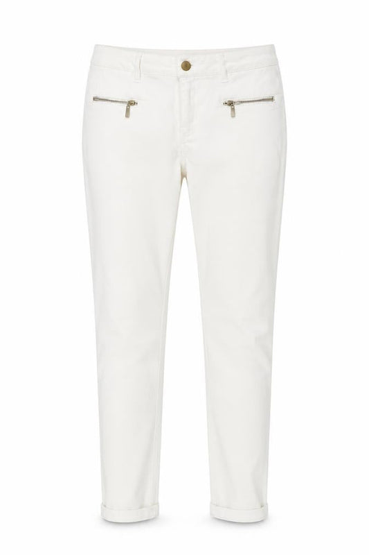 Savida Women's White Skinny Stretch Jeans Size 10 Zip Detail