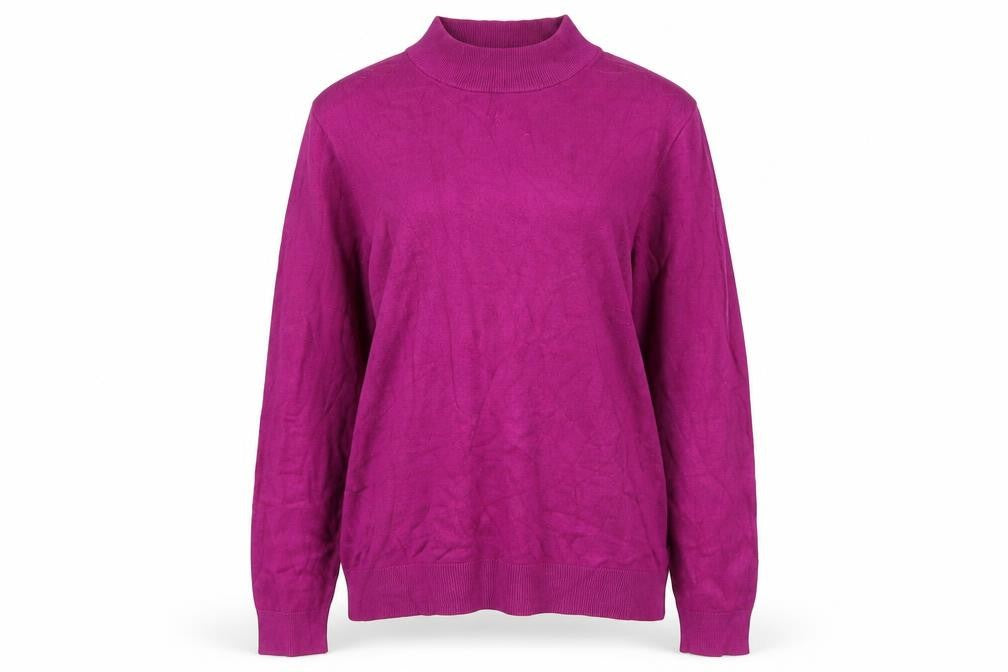 Mystify Women's Purple Mock Neck Long Sleeve Jumper L