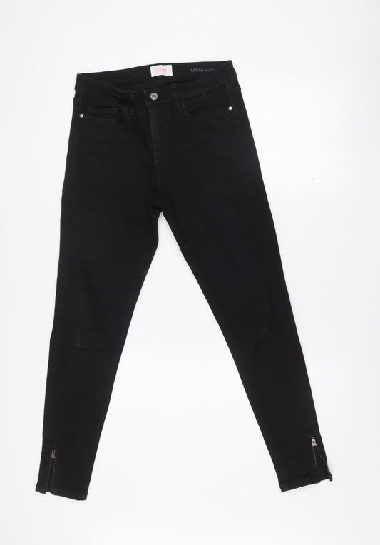 Savida Women’s Black Ankle Grazer Slim Fit Jeans Size 10