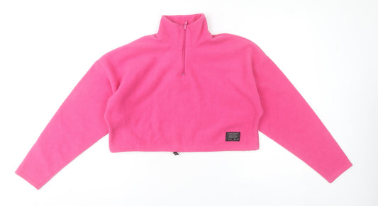Urban Outfitters Women’s Pink Fleece 1/4 Zip Pullover Sweatshirt S