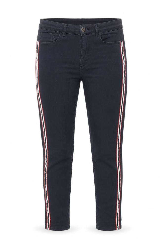 Zara Women’s Blue Skinny Stripe Jeans Size 10 Slim Fit Denim