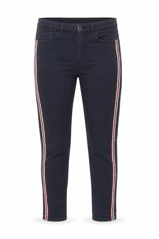 Zara Women’s Blue Skinny Stripe Jeans Size 10 Slim Fit Denim