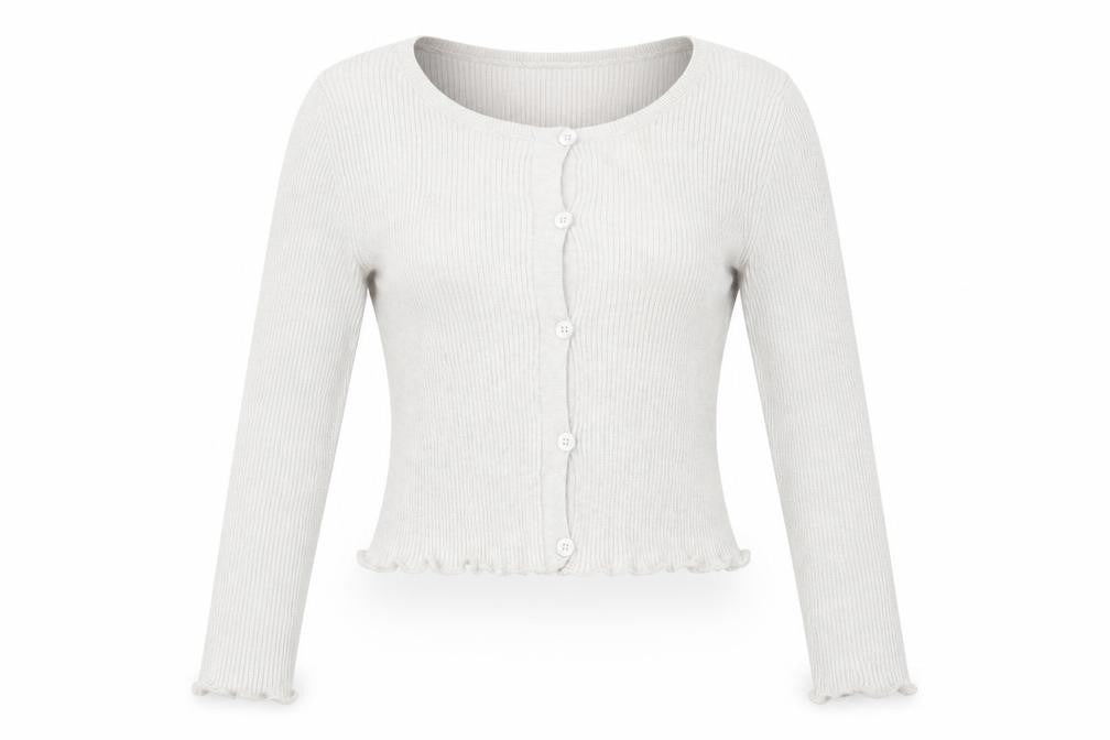 Pull&Bear Women's Beige Slim Fit Knit Cardigan Size S
