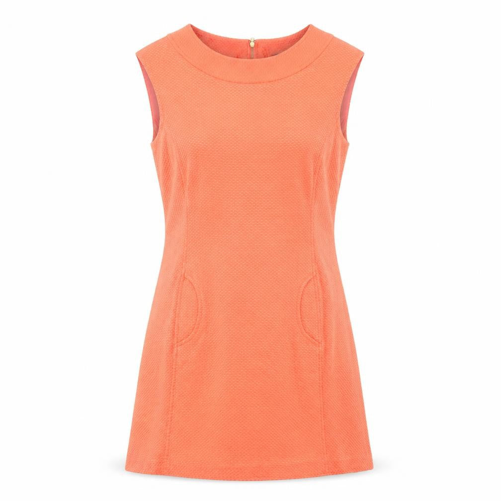 Closet Women’s Orange Shift Dress Size 14 Sleeveless Knee Length