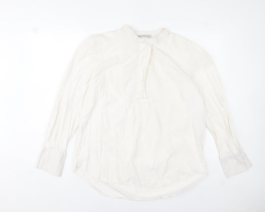 Kookai Women's Ivory Long Sleeve Button Blouse Size 14