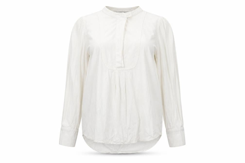 Kookai Women's Ivory Long Sleeve Button Blouse Size 14