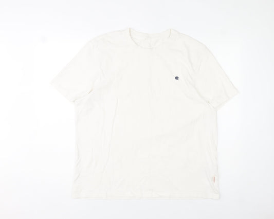 SoulCal & Co Men's White 2XL Short Sleeve Cotton Crew Neck T-Shirt