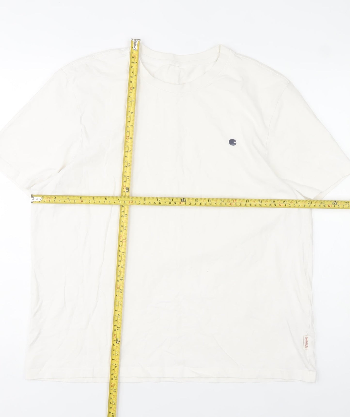 SoulCal & Co Men's White 2XL Short Sleeve Cotton Crew Neck T-Shirt