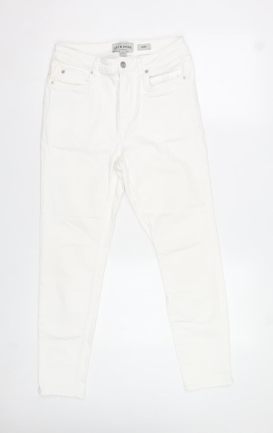 New Look Women White Skinny Lift & Shape Jeans Size 12