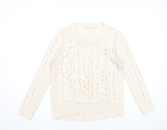 MHL Women’s Ivory Cable-Knit Jumper Size S Acrylic Blend