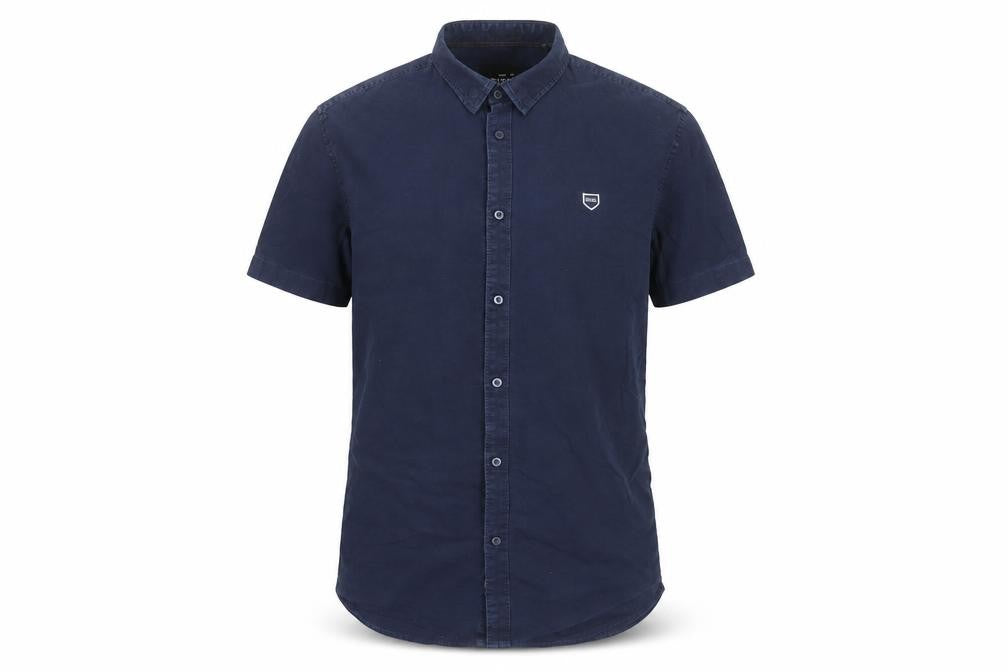 Diesel Men's Blue Regular Fit Short Sleeve Button-Up Shirt Size M