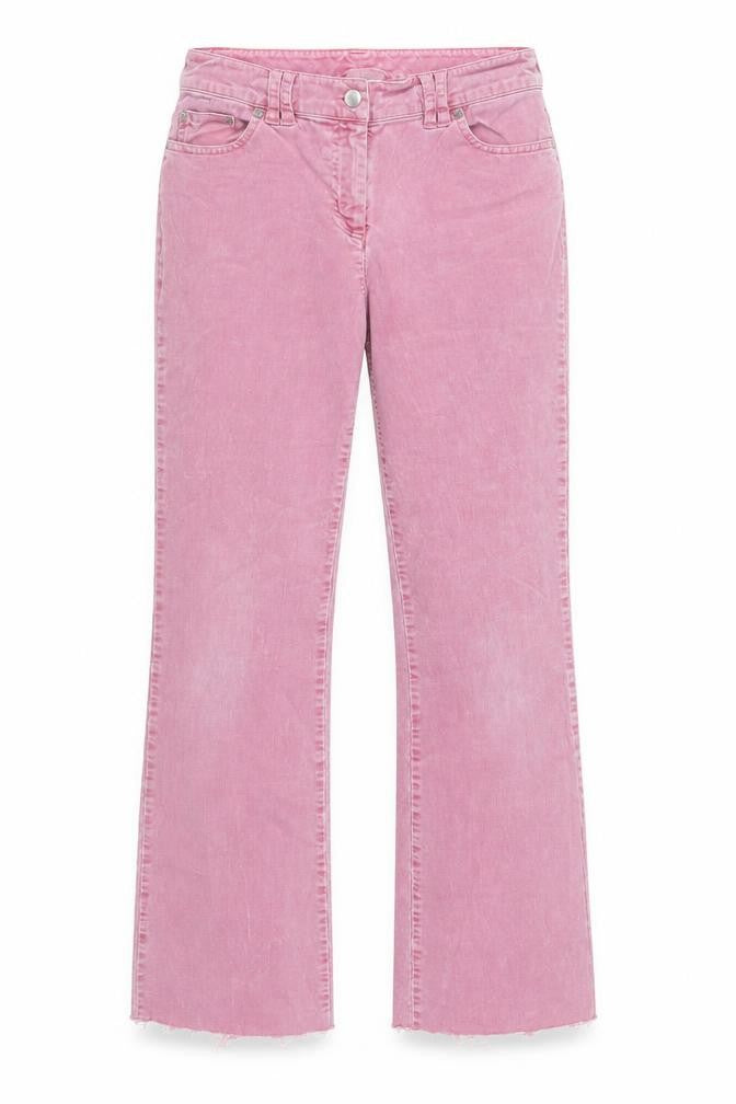 Next Womens Pink Corduroy Flared Trousers UK 8 Regular