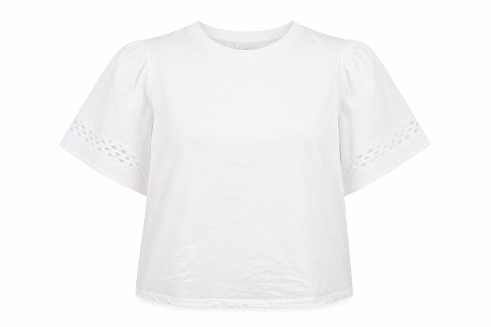 Gallery Womens White Cotton Short Sleeve Blouse XL