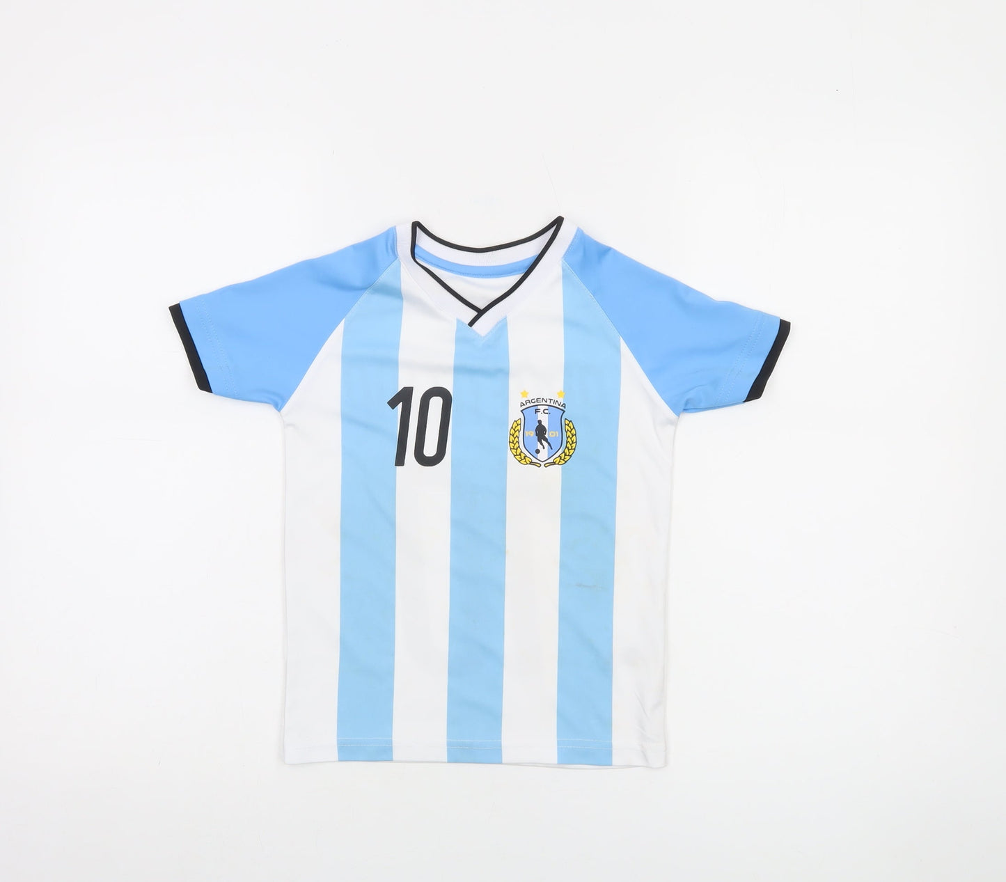 Dunnes Stores Boys Blue Argentina Football Jersey T-Shirt 5-6 Years