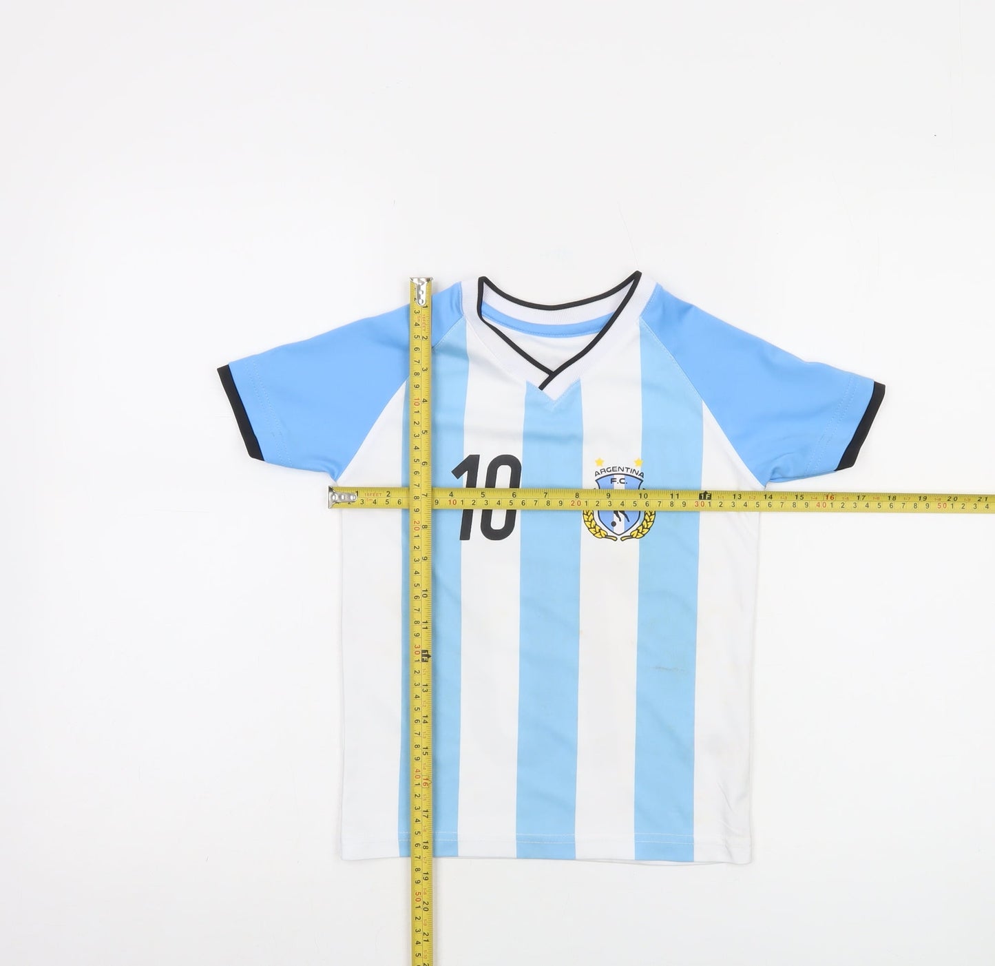Dunnes Stores Boys Blue Argentina Football Jersey T-Shirt 5-6 Years