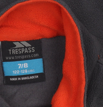 Additional view of Trespass boys’ grey fleece 1/4 zip pullover sweatshirt 7-8 years