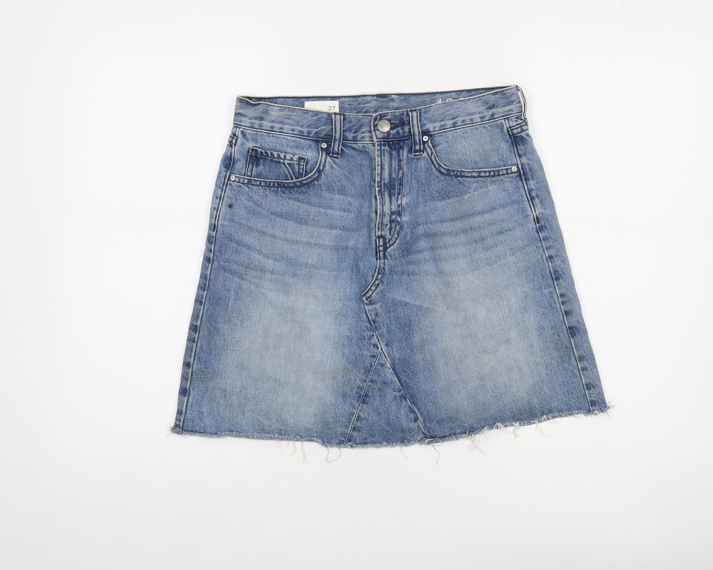 GAP Women’s Blue Denim A-Line Short Skirt Size 8 Cotton