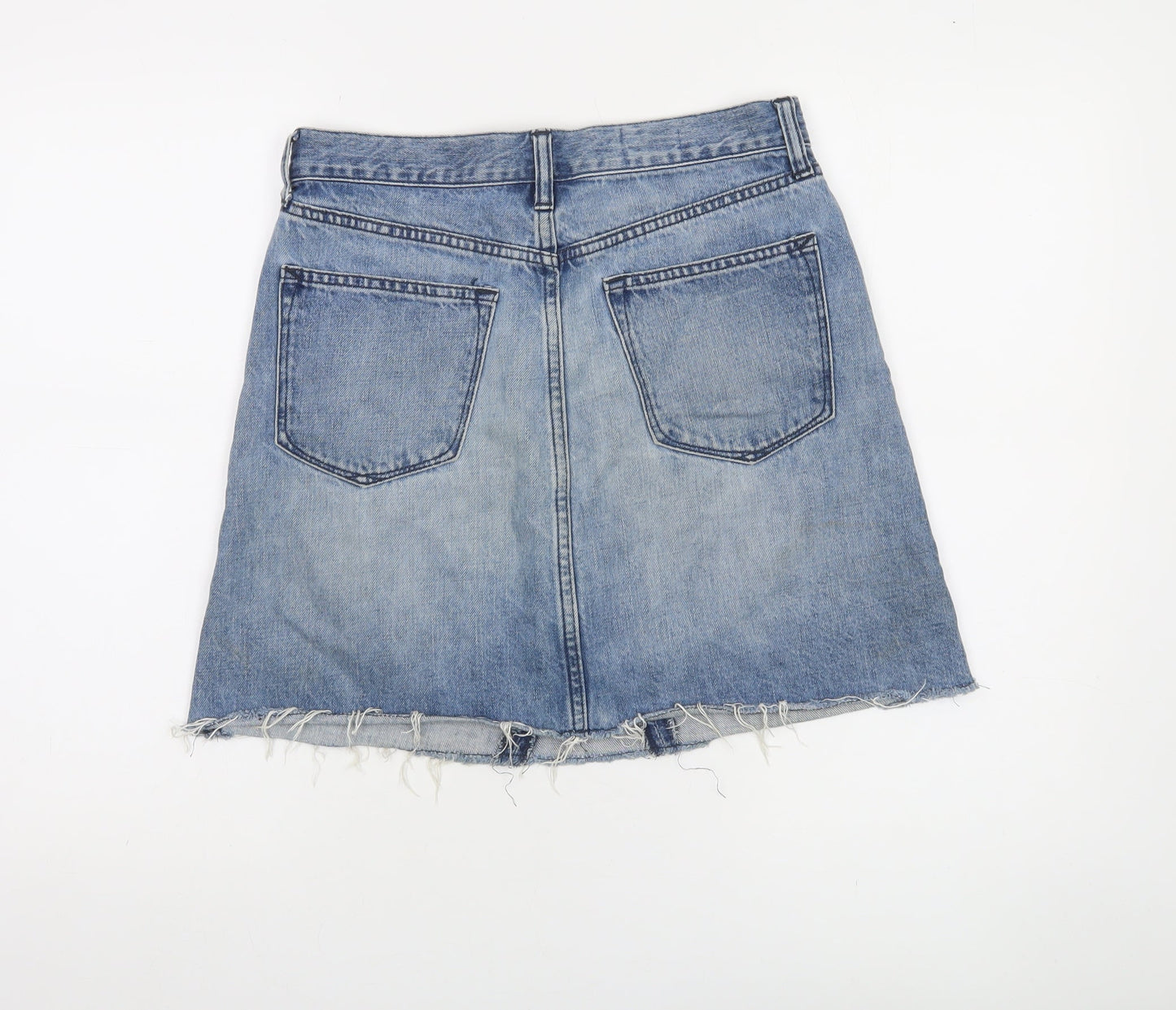 GAP Women’s Blue Denim A-Line Short Skirt Size 8 Cotton
