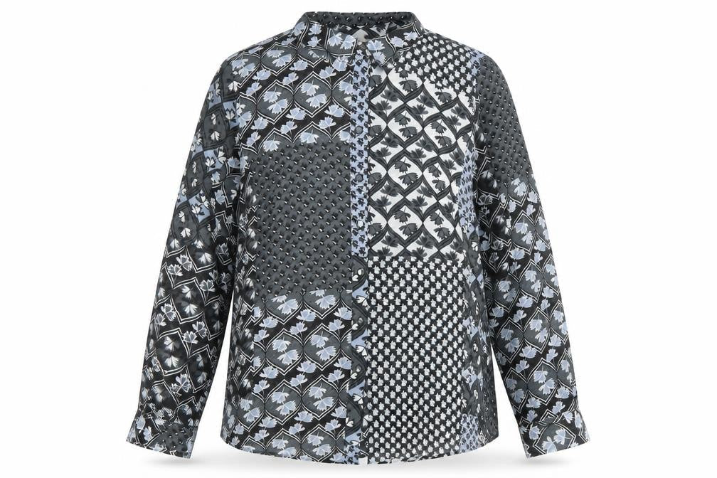 Next Women’s Black Floral Patchwork Long Sleeve Blouse Size 12