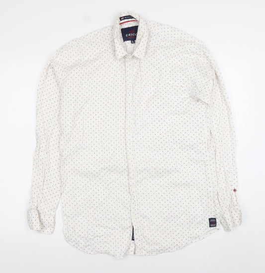 Erick Fashion Club Men's White XL Formal Cotton Dress Shirt