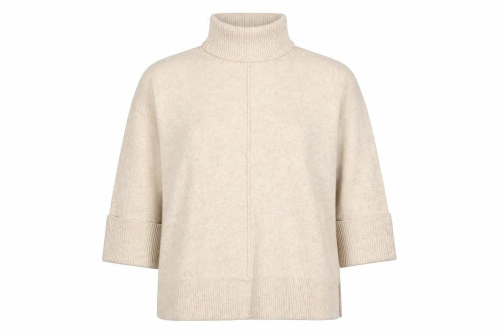 Dunnes Stores Women’s Beige Wool Blend Roll Neck Pullover Jumper XL
