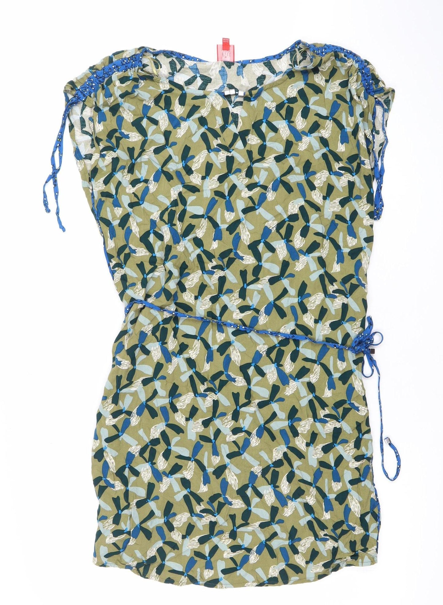 MISS by Catwalk Tower Women's Green Floral Viscose Wrap Dress Size 12