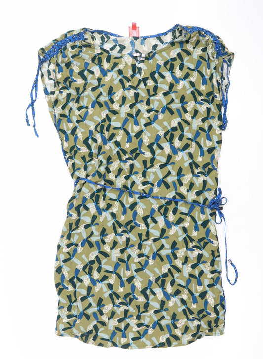 MISS by Catwalk Tower Women's Green Floral Viscose Wrap Dress Size 12