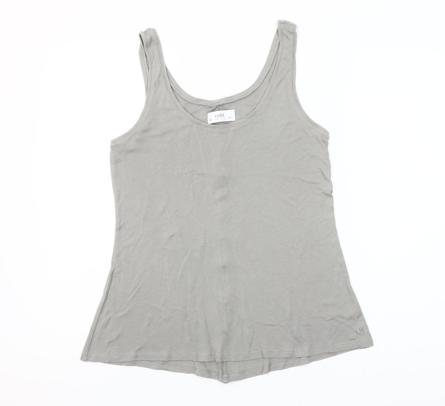 Coht Women Grey Basic Linen Lyocell Tank Top Size S