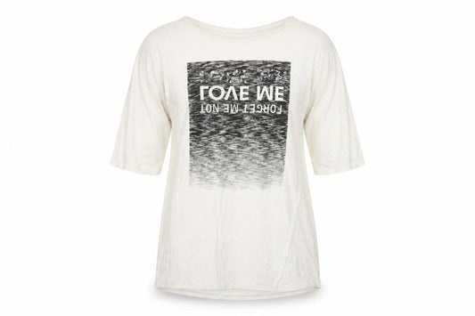 Next Women’s Ivory 3/4 Sleeve 100% Cotton Graphic T-Shirt Size 10