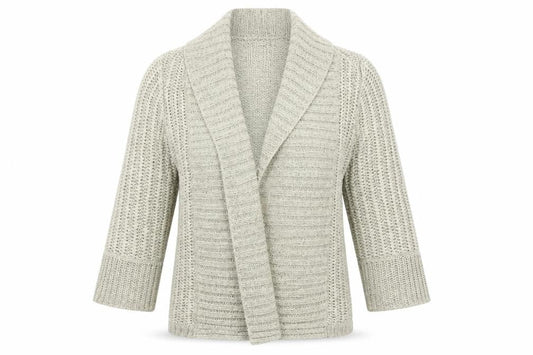 Debenhams Women Beige Open Knit Cardigan Size 10 3/4 Sleeve
