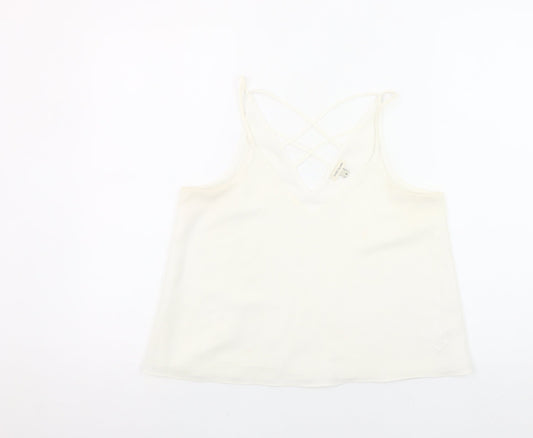 River Island Women’s Ivory Strappy Camisole Vest Top Size 8